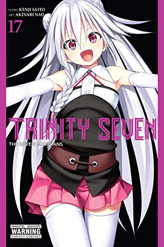 Trinity Seven, Vol. 17 cover: anime girl with long white hair.
