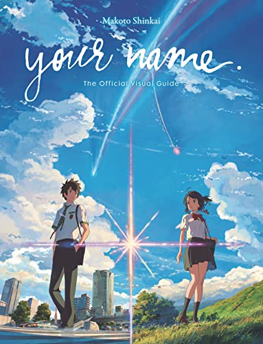 “your name.” visual guide cover with two teens and a starry sky.