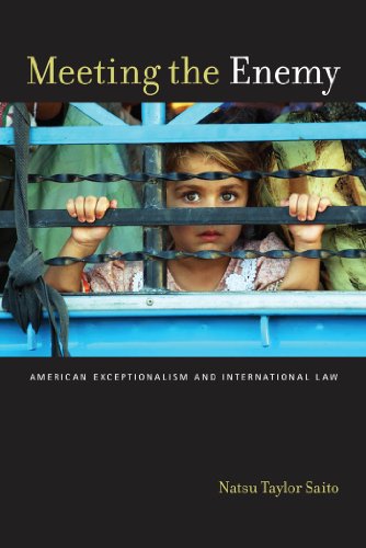 Book cover with a child behind barbed wire, titled "Meeting the Enemy".
