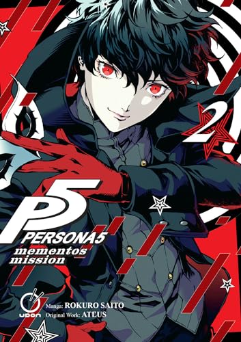 “Persona 5: Mementos Mission Volume 2” manga cover featuring Joker with red eyes.