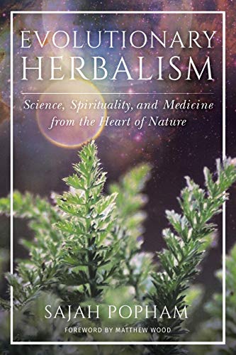 Book cover featuring green fern-like plants against a dark, starry, cosmic background.