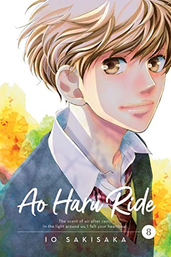Manga cover featuring a young man with light brown hair against a watercolor background.