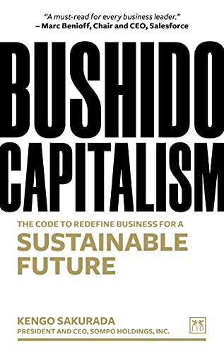 Book cover: "Bushido Capitalism" by Kengo Sakurada, with bold text.