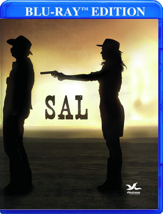 Blu-ray cover for "Sal" showing two silhouetted figures with a gun.