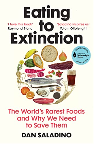 Book cover featuring diverse foods arranged in a circular design.