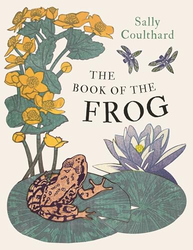 Book cover with illustration of a frog, flowers, and dragonflies.