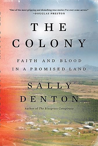 Book cover for "The Colony" with a landscape and text overlay.