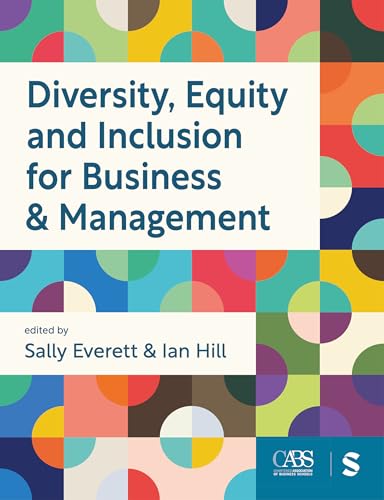 Book cover: "Diversity, Equity and Inclusion for Business & Management" with colorful circles.
