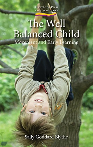 A child hangs upside down from a tree branch on a book cover.