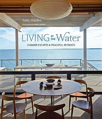 Book cover showing a dining room overlooking a calm body of water.