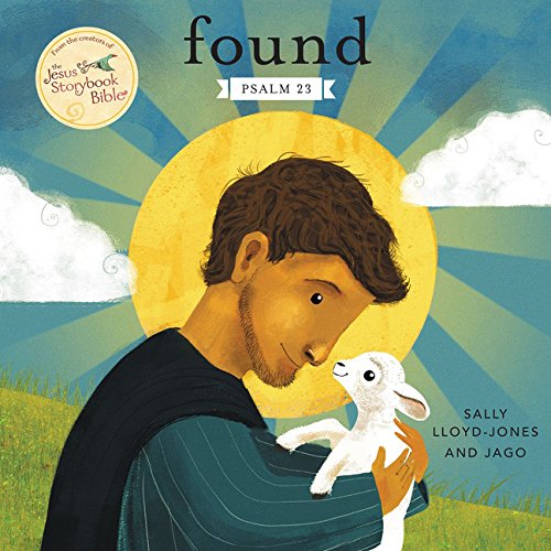 Illustration of Jesus holding a lamb, book cover for "Found.