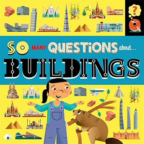 Children’s book cover featuring diverse buildings and a girl with a beaver.