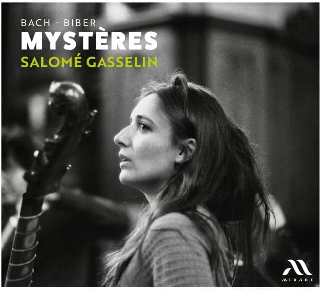 CD cover featuring Salome Gasselin in profile with a viola.