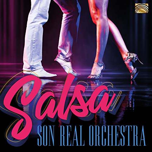 "Album cover featuring a man and woman dancing with the title 'Salsa' prominently displayed."