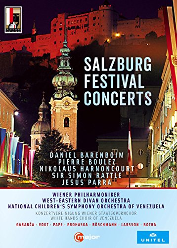 Salzburg Festival Concerts DVD cover with illuminated castle and church spire.
