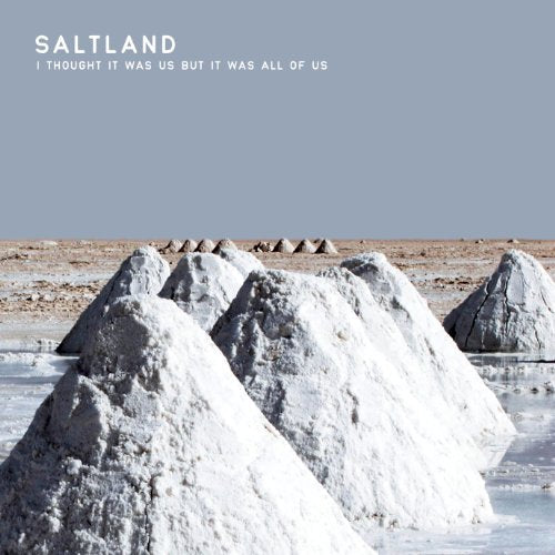 Album cover showing white salt mounds on a flat landscape under a gray sky.