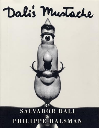 Black and white book cover featuring a surreal, stylized face with a mustache.