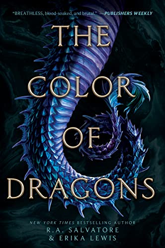 Book cover featuring a coiled, blue and purple dragon with gold lettering.