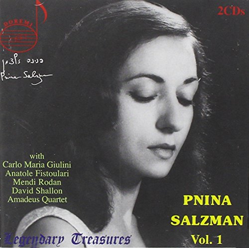 Black and white portrait of Pnina Salzman on a music CD cover.