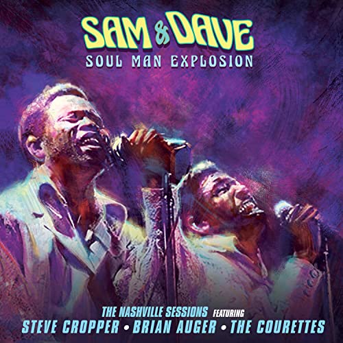 CD cover for Sam & Dave’s “Soul Man Explosion” featuring two singers.