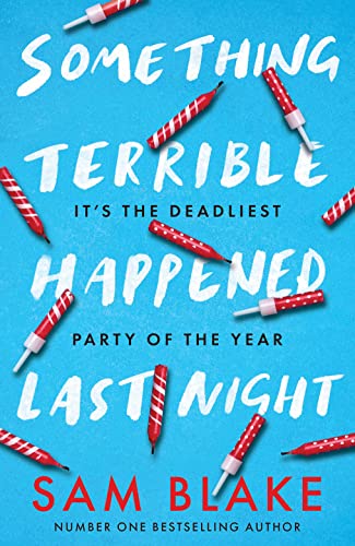 Book cover with red and white sparklers against a blue background.
