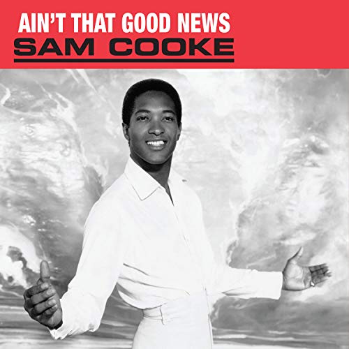 Sam Cooke portrait on album cover with red and white text.