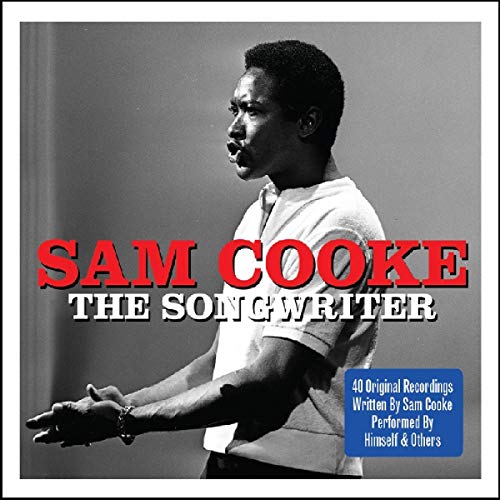 Sam Cooke album cover, black and white portrait with red text.
