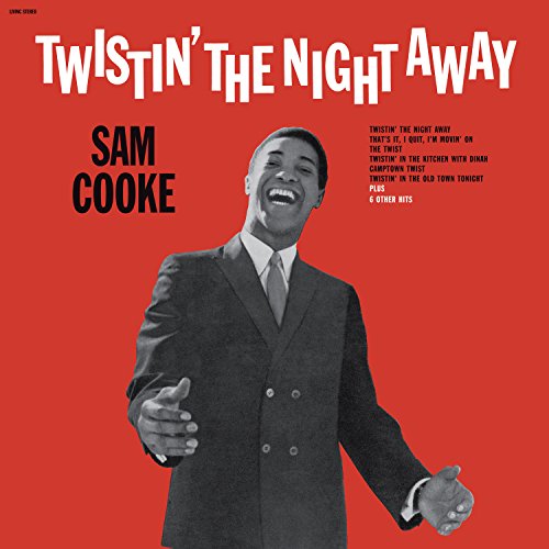 Sam Cooke album cover, red background, portrait of Cooke smiling.