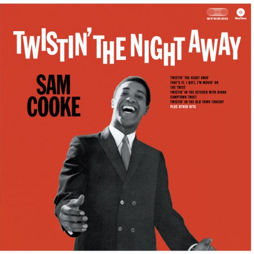 Sam Cooke album cover, red background, portrait of Cooke in a suit.
