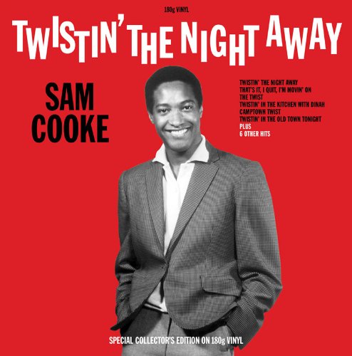 Sam Cooke album cover, red background, portrait of Cooke in a suit.