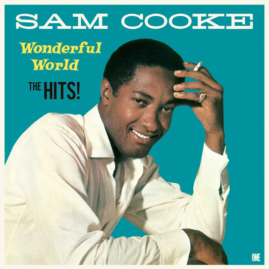 Album cover featuring Sam Cooke smiling against a teal background, holding a cigarette.