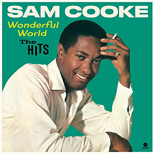 Album cover featuring Sam Cooke smiling against a green background with white shirt.