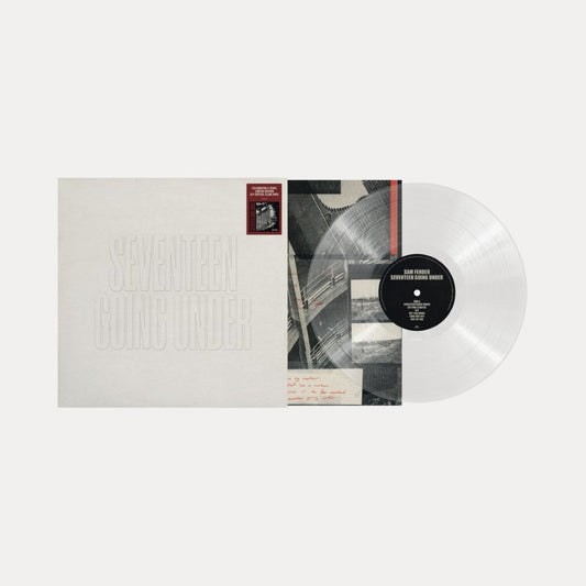 Clear vinyl LP of Sam Fender’s “Seventeen Going Under” with album artwork.