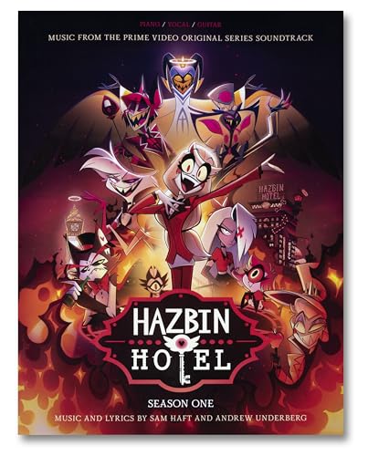 Hazbin Hotel Season One songbook cover with cartoon characters.
