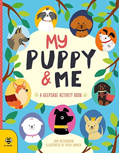 Book cover titled My Puppy & Me featuring illustrations of various dog breeds.