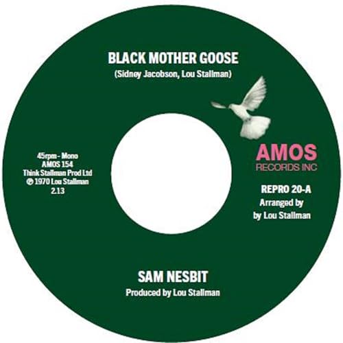 Dark green vinyl record label with white center hole and goose illustration.