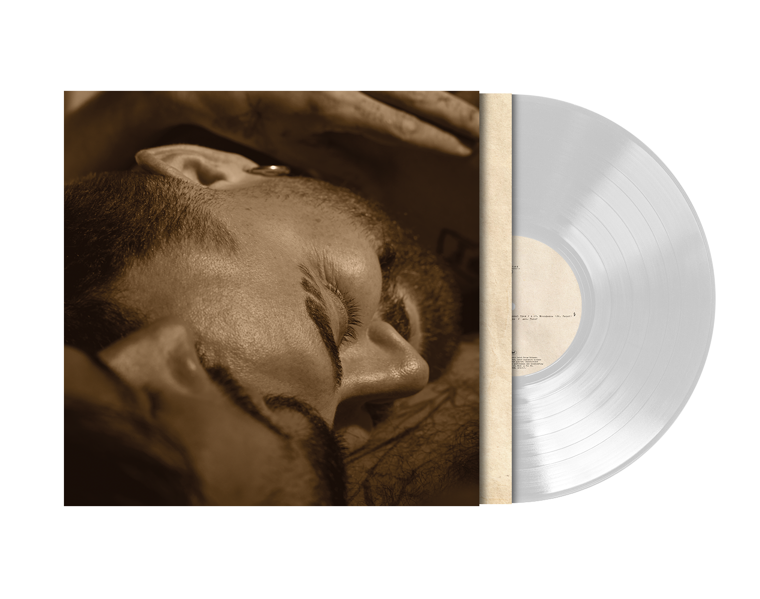 Sam Smith’s “Hazel Eyes” transparent vinyl record with portrait album cover.
