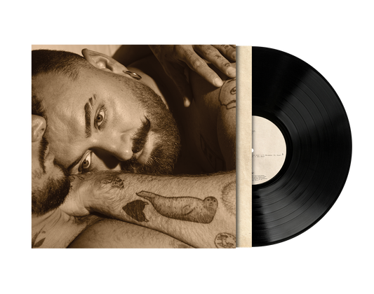 Sam Smith "Hazel Eyes" vinyl record with portrait and black disc.