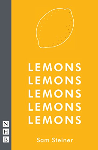 Bright yellow cover with a lemon drawing and repeated "Lemons" text.