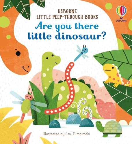 Colorful children’s book cover featuring friendly dinosaurs and dragonflies.