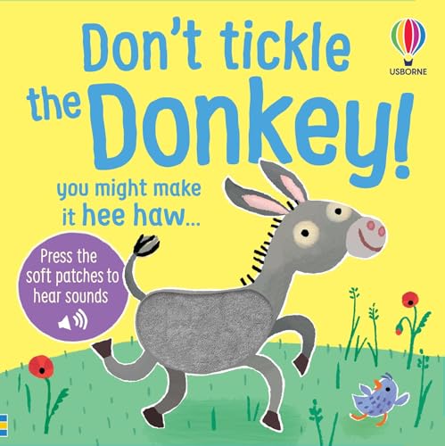Book cover featuring a grey donkey with textured patches and colorful flowers.