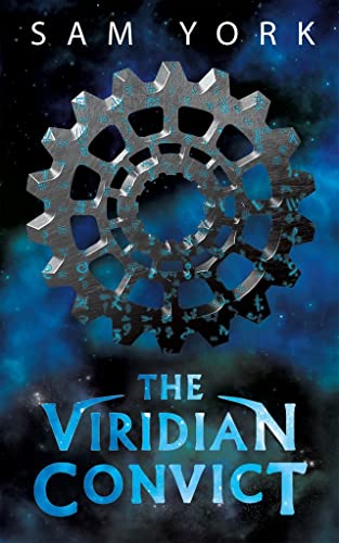 Book cover with interlocking gears and bold blue title text.