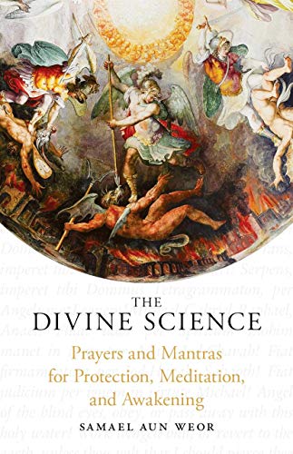 Book cover depicting angels battling a demonic figure beneath a golden halo.