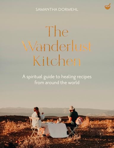 Book cover: “The Wanderlust Kitchen” with people dining outdoors.