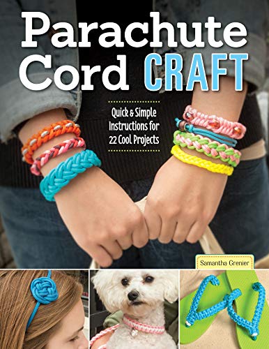 Book cover showing colorful paracord bracelets on wrists, a headband, dog collar, and sandals.