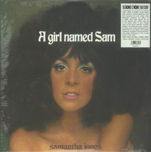 Record album cover featuring Samantha Jones with large afro hairstyle.