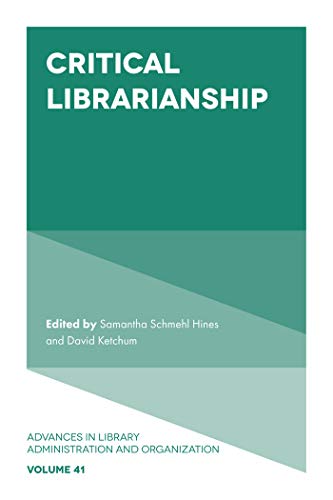 Book cover for "Critical Librarianship" with teal and gray color scheme.