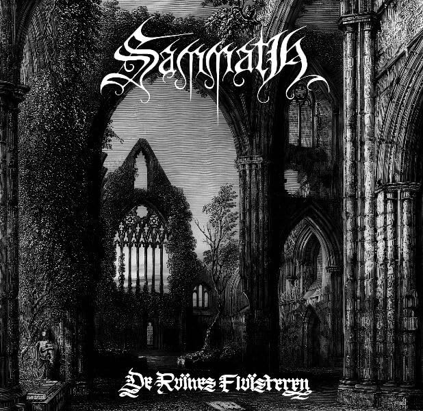 Black and white album cover depicting the ruins of a gothic building.