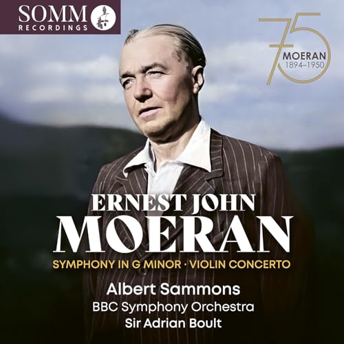 CD cover featuring portrait of composer Ernest John Moeran, 1894-1950.