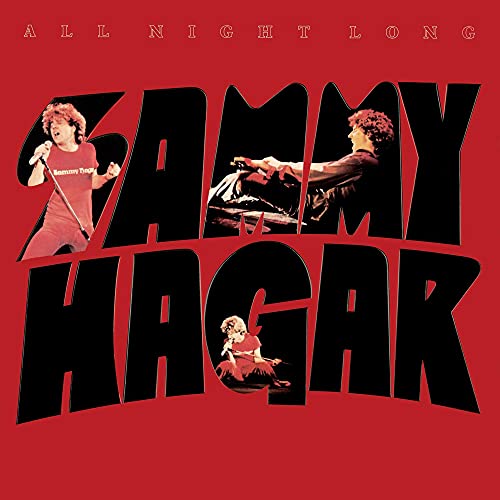Sammy Hagar album cover, red background with performer images and text.